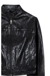 Jaqueta Vegan Leather  Biker Preto