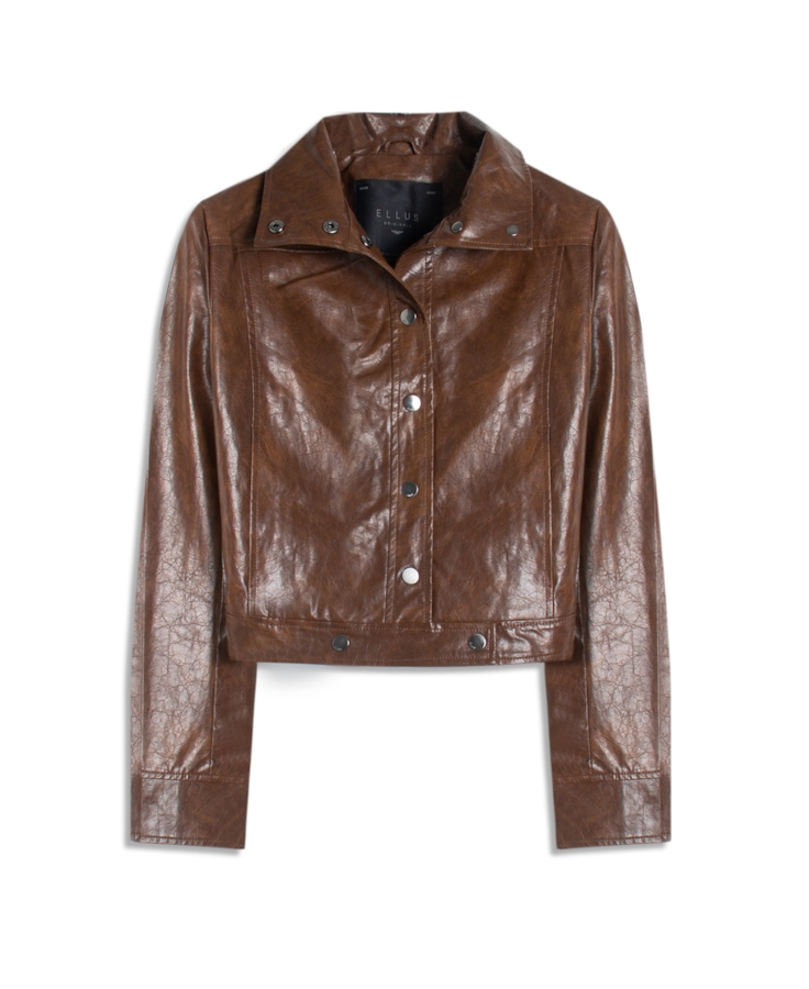Jaqueta Vegan leather Biker Whisky