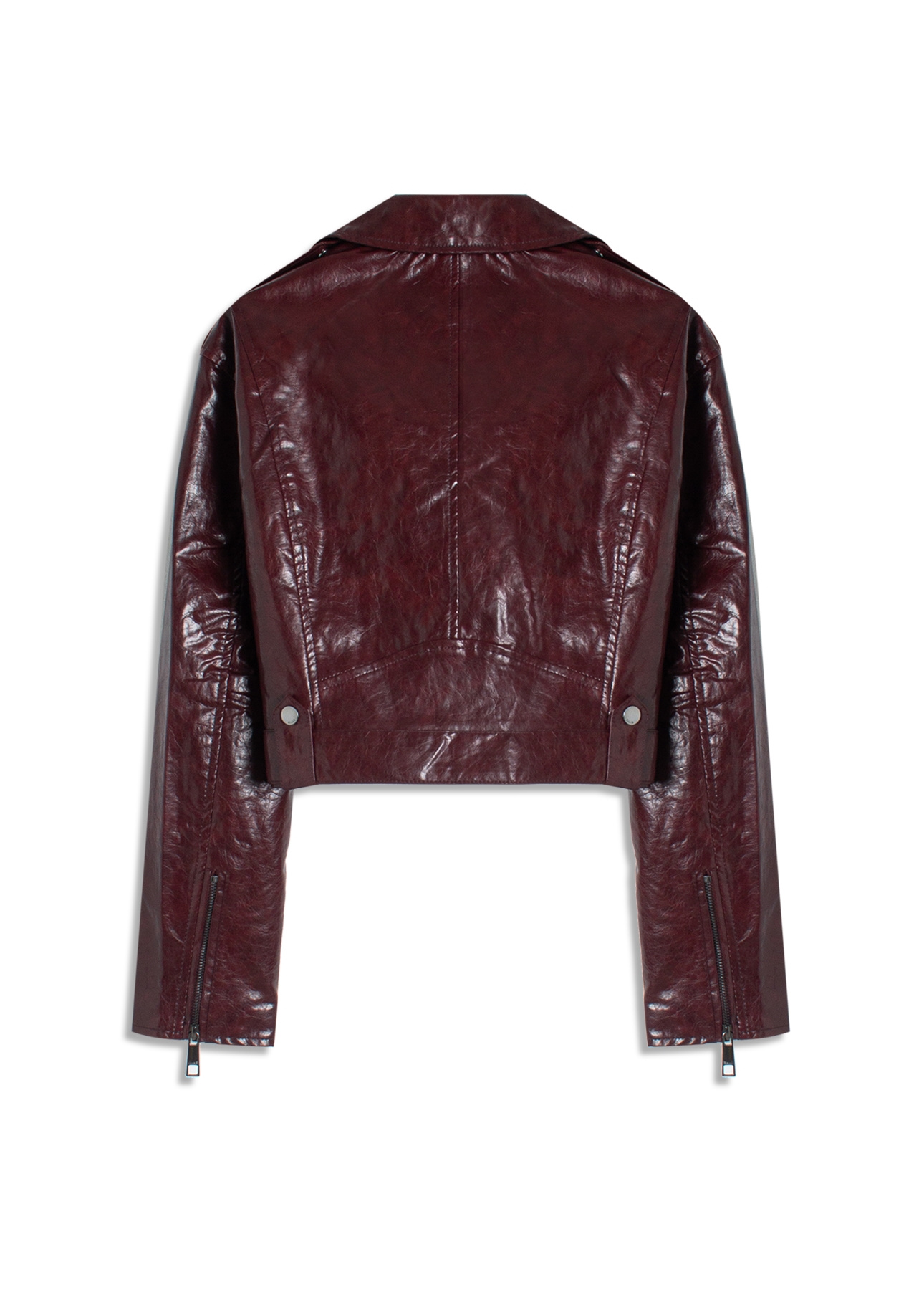 Jaqueta Vegan Leather Ellus + Anttonia Bordeaux