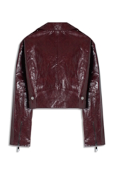 Jaqueta Vegan Leather Ellus + Anttonia Bordeaux