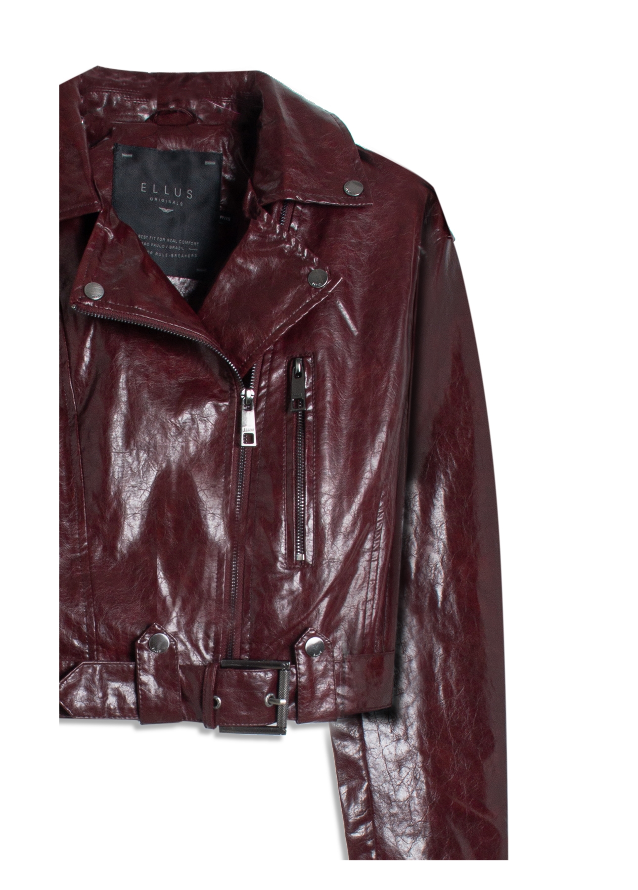 Jaqueta Vegan Leather Ellus + Anttonia Bordeaux