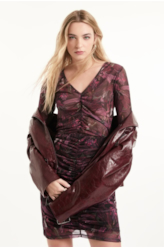 Jaqueta Vegan Leather Ellus + Anttonia Bordeaux