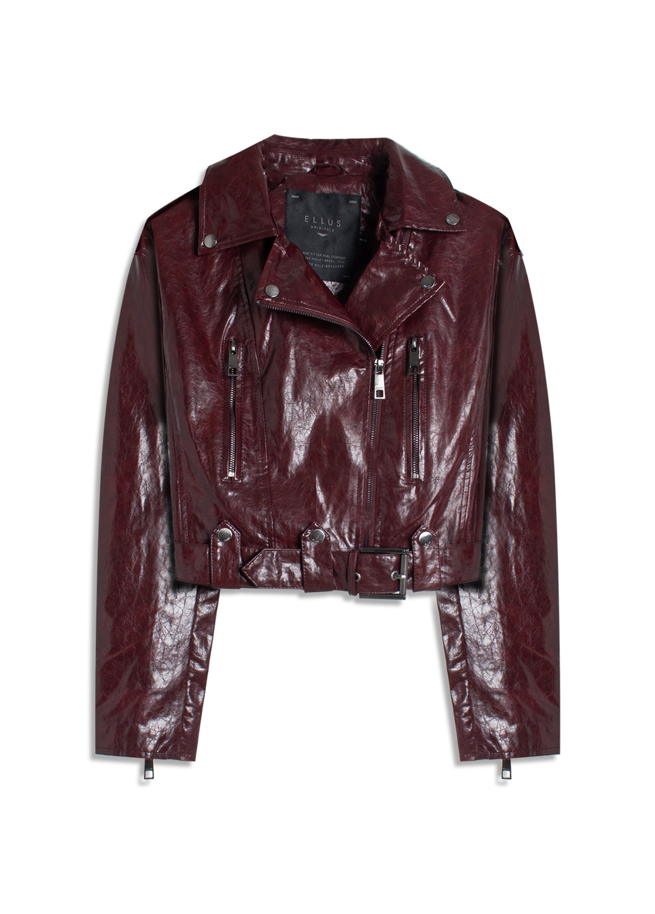Jaqueta Vegan Leather Ellus + Anttonia Bordeaux