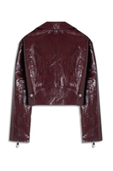 Jaqueta Vegan Leather Ellus + Anttonia Bordeaux