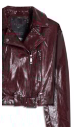 Jaqueta Vegan Leather Ellus + Anttonia Bordeaux