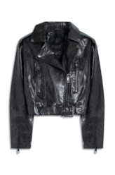 Jaqueta Vegan Leather Ellus + Anttonia Preto