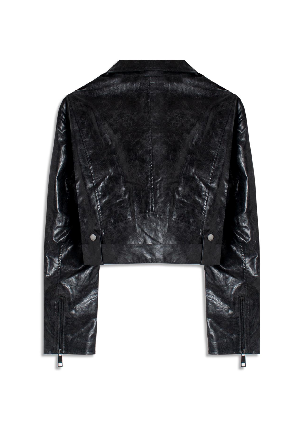 Jaqueta Vegan Leather Ellus + Anttonia Preto