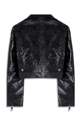 Jaqueta Vegan Leather Ellus + Anttonia Preto