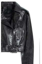 Jaqueta Vegan Leather Ellus + Anttonia Preto