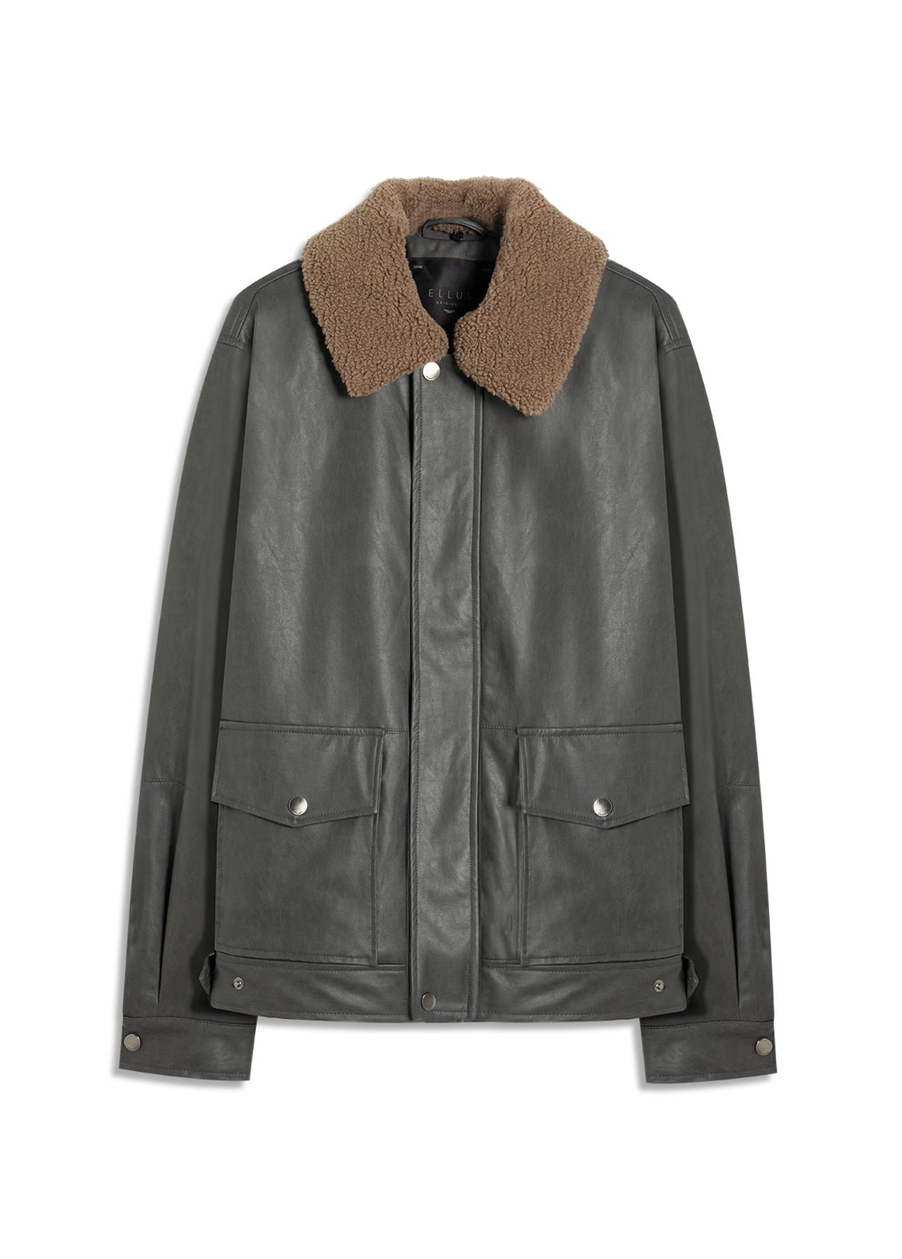 Jaqueta Vegan Leather Golf Classic Fur Grafite