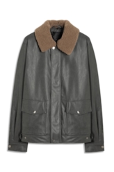 Jaqueta Vegan Leather Golf Classic Fur Grafite