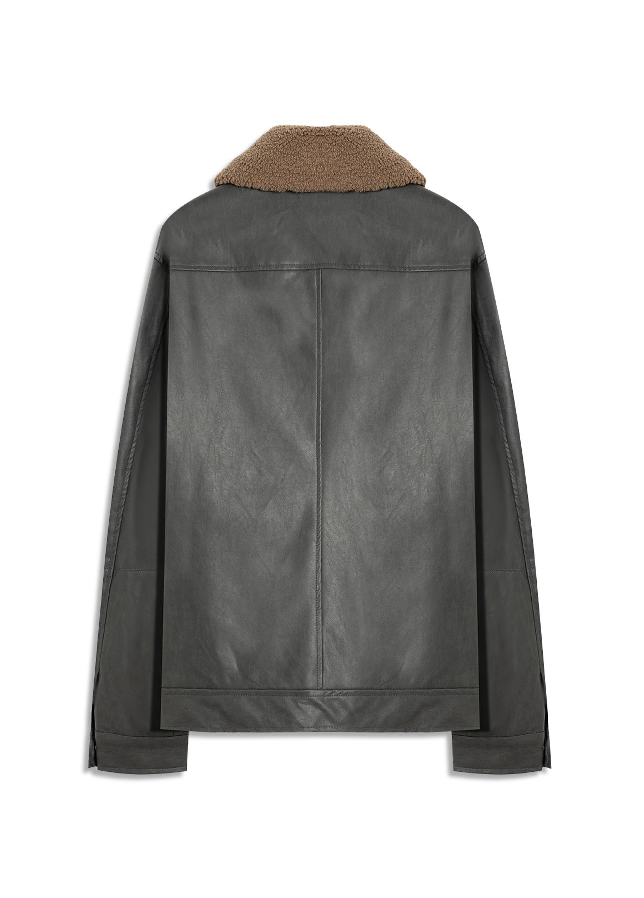 Jaqueta Vegan Leather Golf Classic Fur Grafite