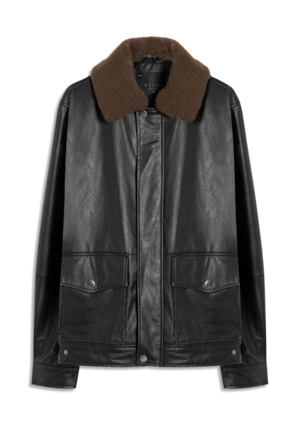 Jaqueta Vegan Leather Golf Classic Fur Preto