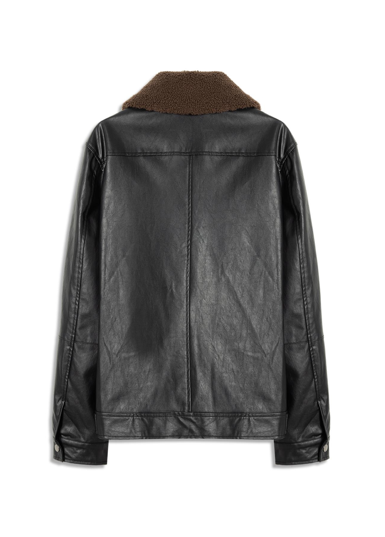 Jaqueta Vegan Leather Golf Classic Fur Preto