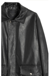 Jaqueta Vegan Leather Golf Classic Fur Preto