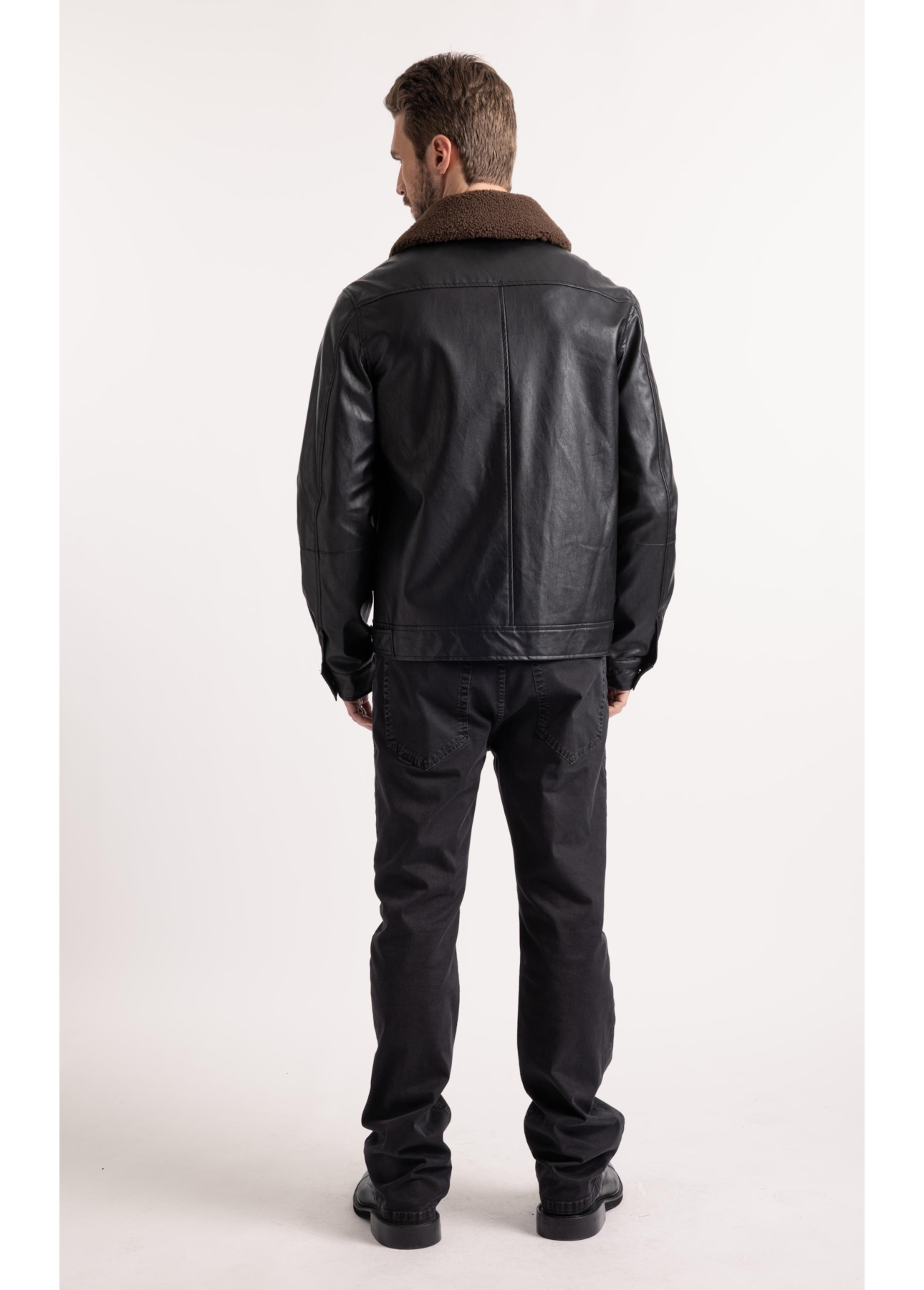 Jaqueta Vegan Leather Golf Classic Fur Preto