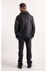 Jaqueta Vegan Leather Golf Classic Fur Preto