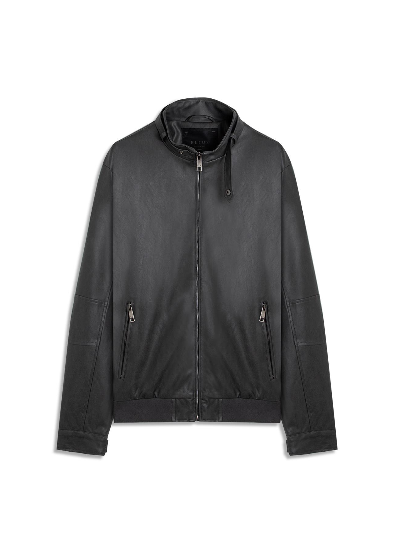 Jaqueta Vegan Leather Golf Rider Bomber Grafite
