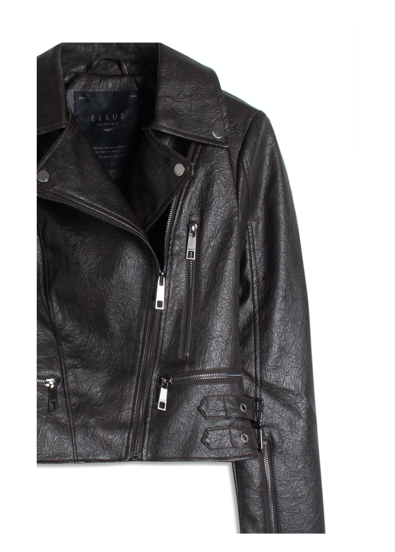 Jaqueta Vegan leather Perfecto Dark Brown