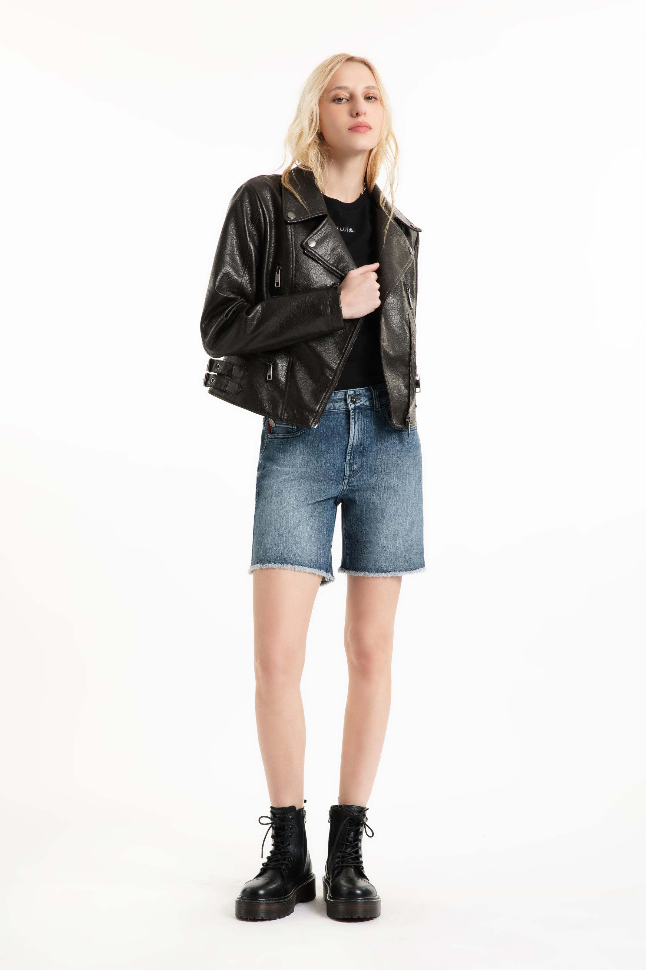 Jaqueta Vegan leather Perfecto Dark Brown