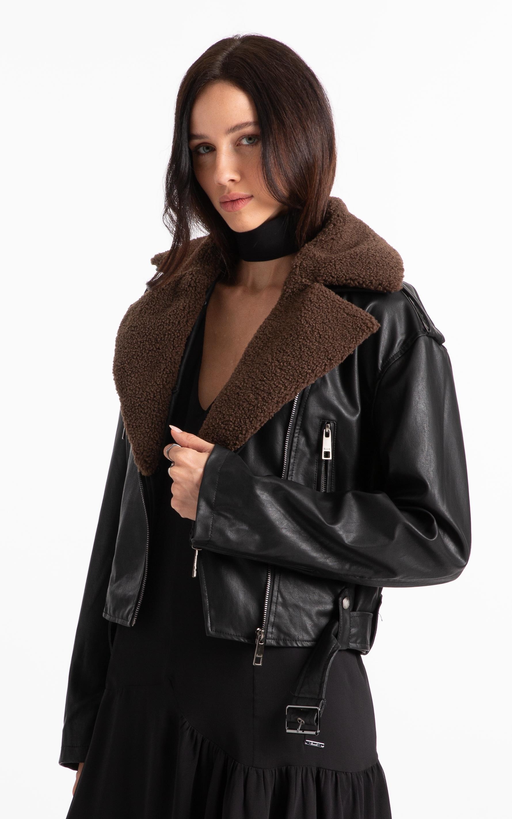 Jaqueta Vegan Leather Perfecto Preto
