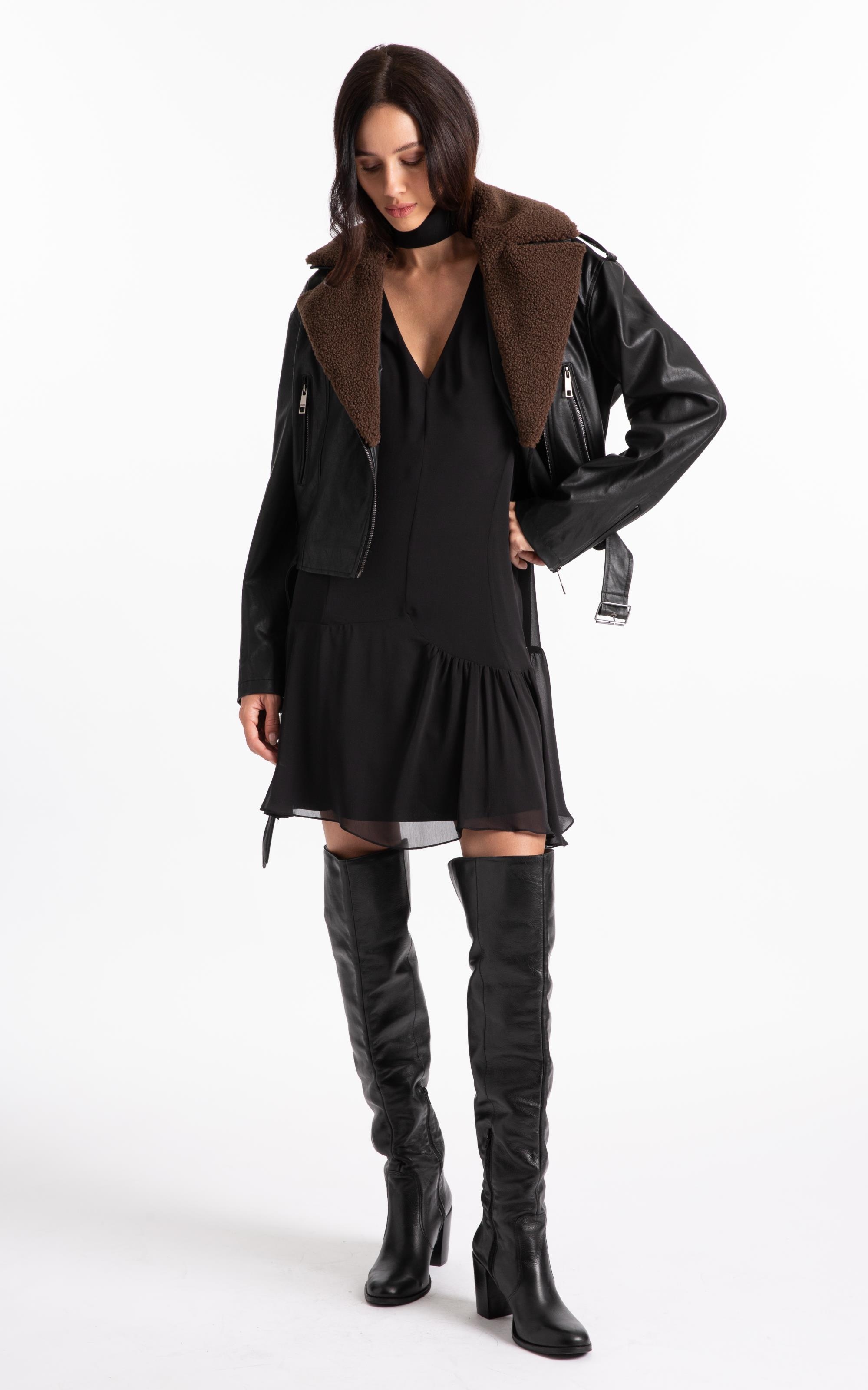 Jaqueta Vegan Leather Perfecto Preto