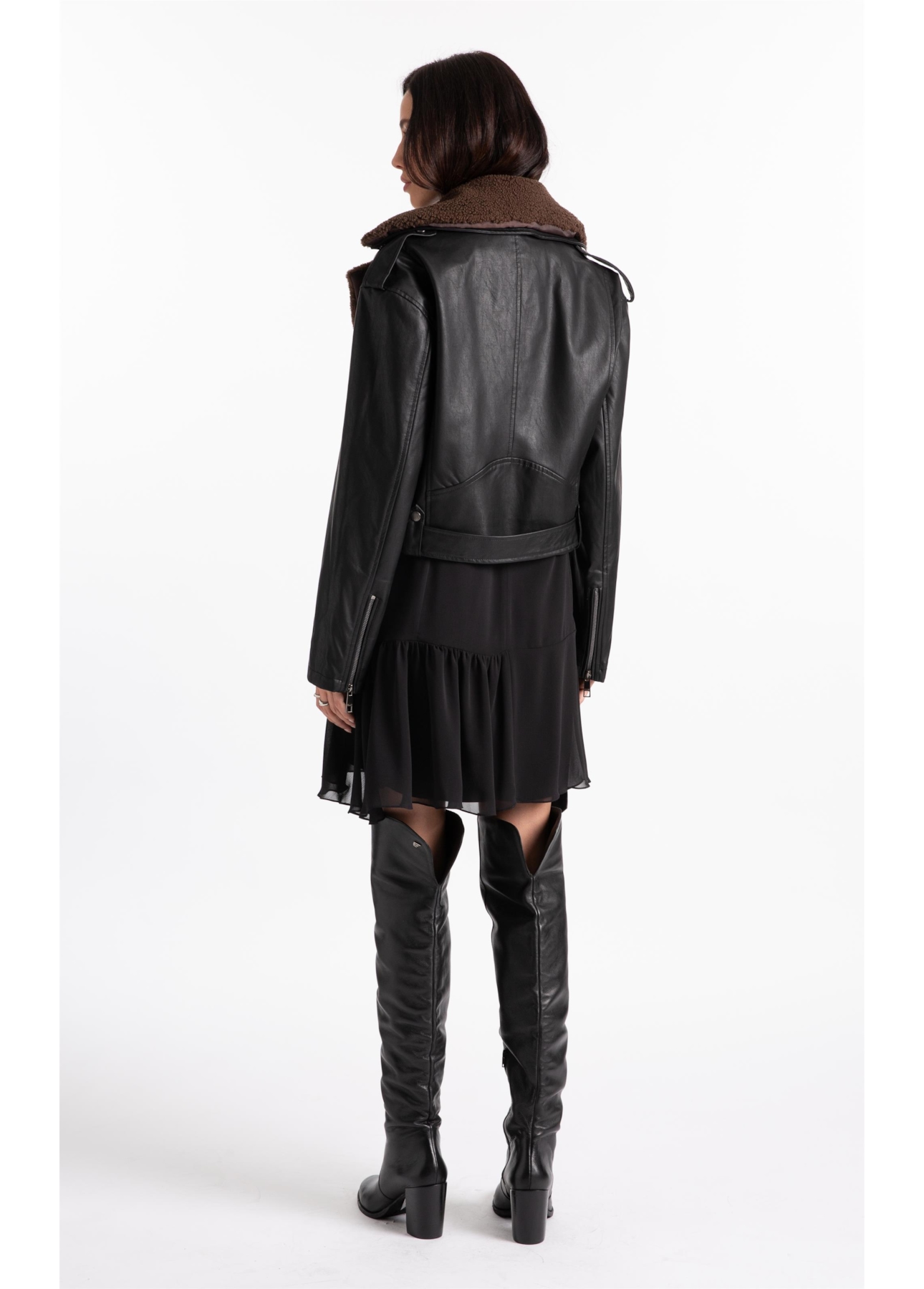 Jaqueta Vegan Leather Perfecto Preto