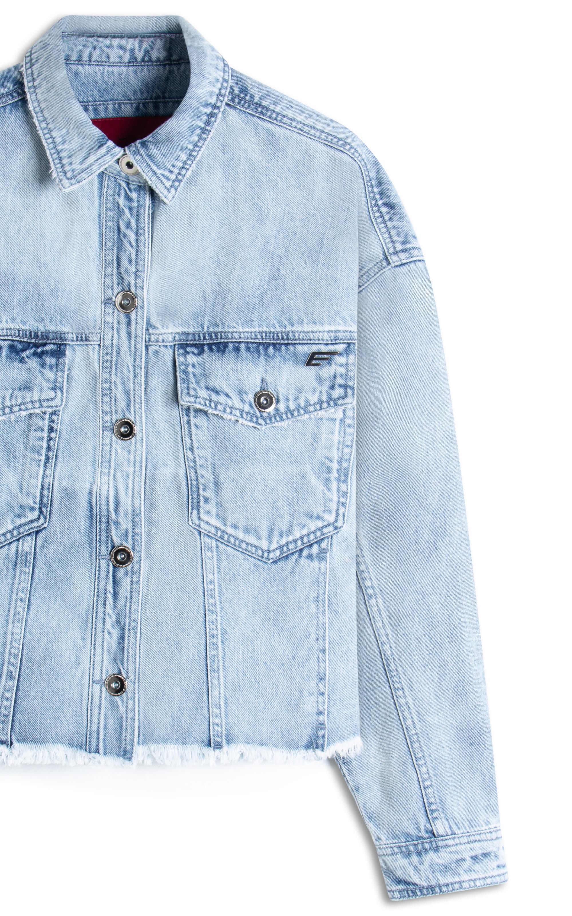 Jaqueta Vintage Denim Oversized Lav.Claro