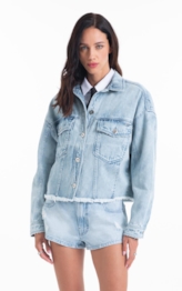 Jaqueta Vintage Denim Oversized Lav.Claro