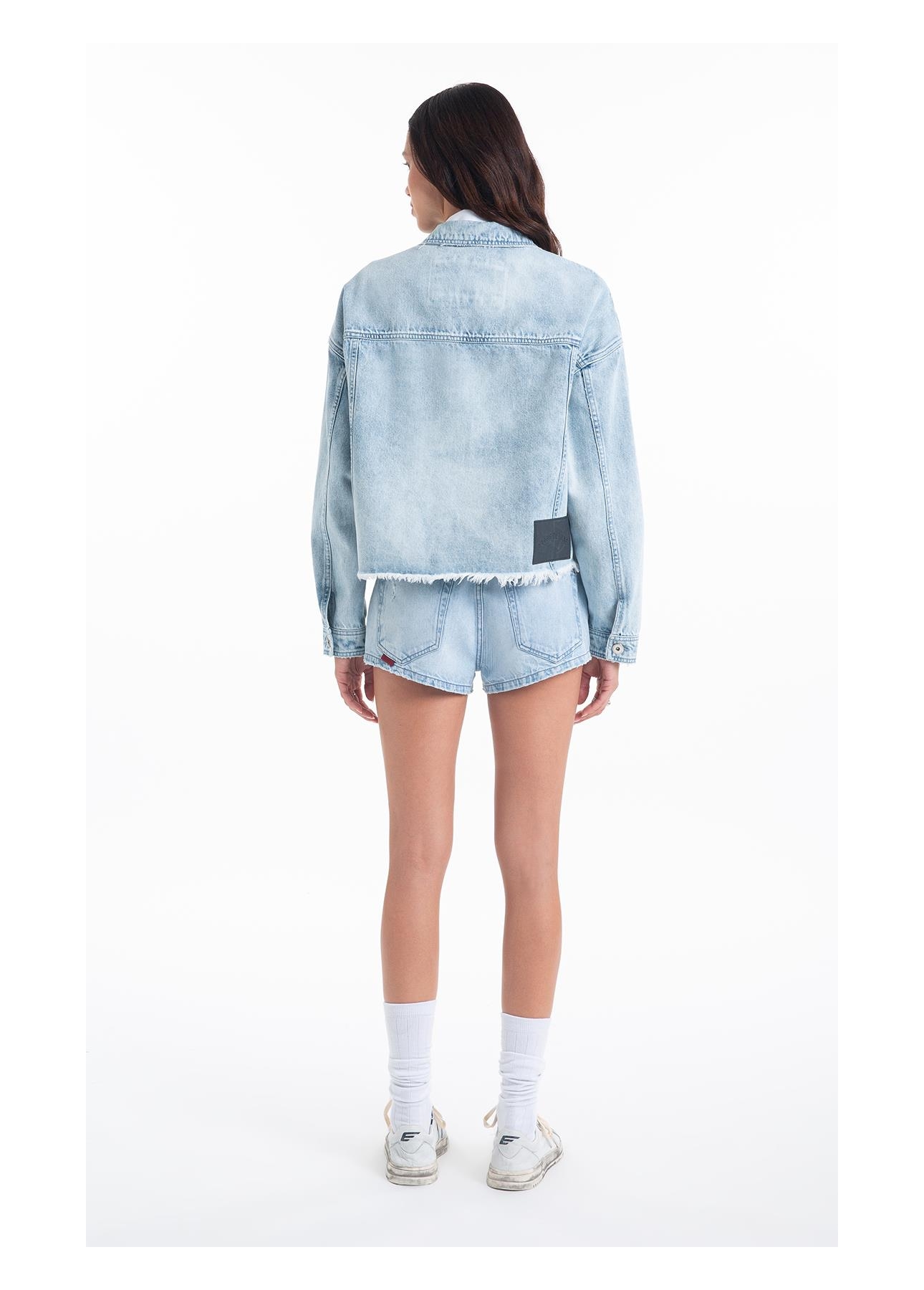 Jaqueta Vintage Denim Oversized Lav.Claro