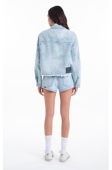 Jaqueta Vintage Denim Oversized Lav.Claro