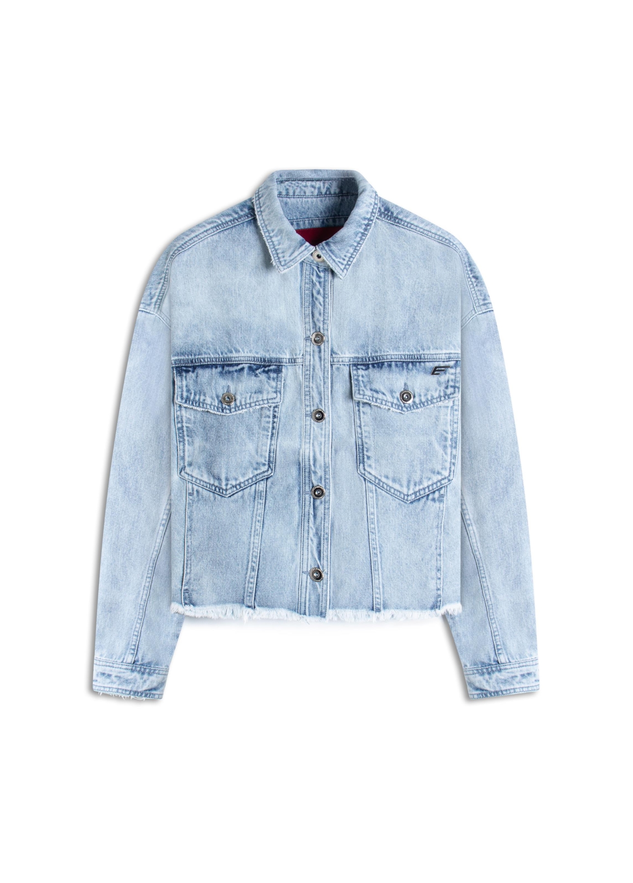 Jaqueta Vintage Denim Oversized Lav.Claro
