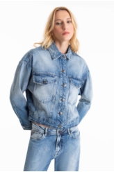 Jaqueta Vintage Denim Oversized Lav.Medio C/Sky+ Rebolo