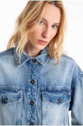 Jaqueta Vintage Denim Oversized Lav.Medio C/Sky+ Rebolo