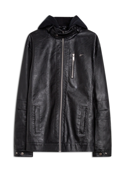 Jaqueta Vintage With Hood Preto
