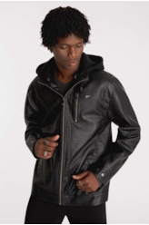 Jaqueta Vintage With Hood Preto
