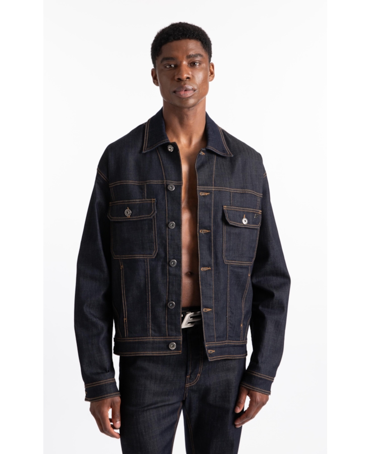 Jaqueta Visco Indigo Elastic Amaciado