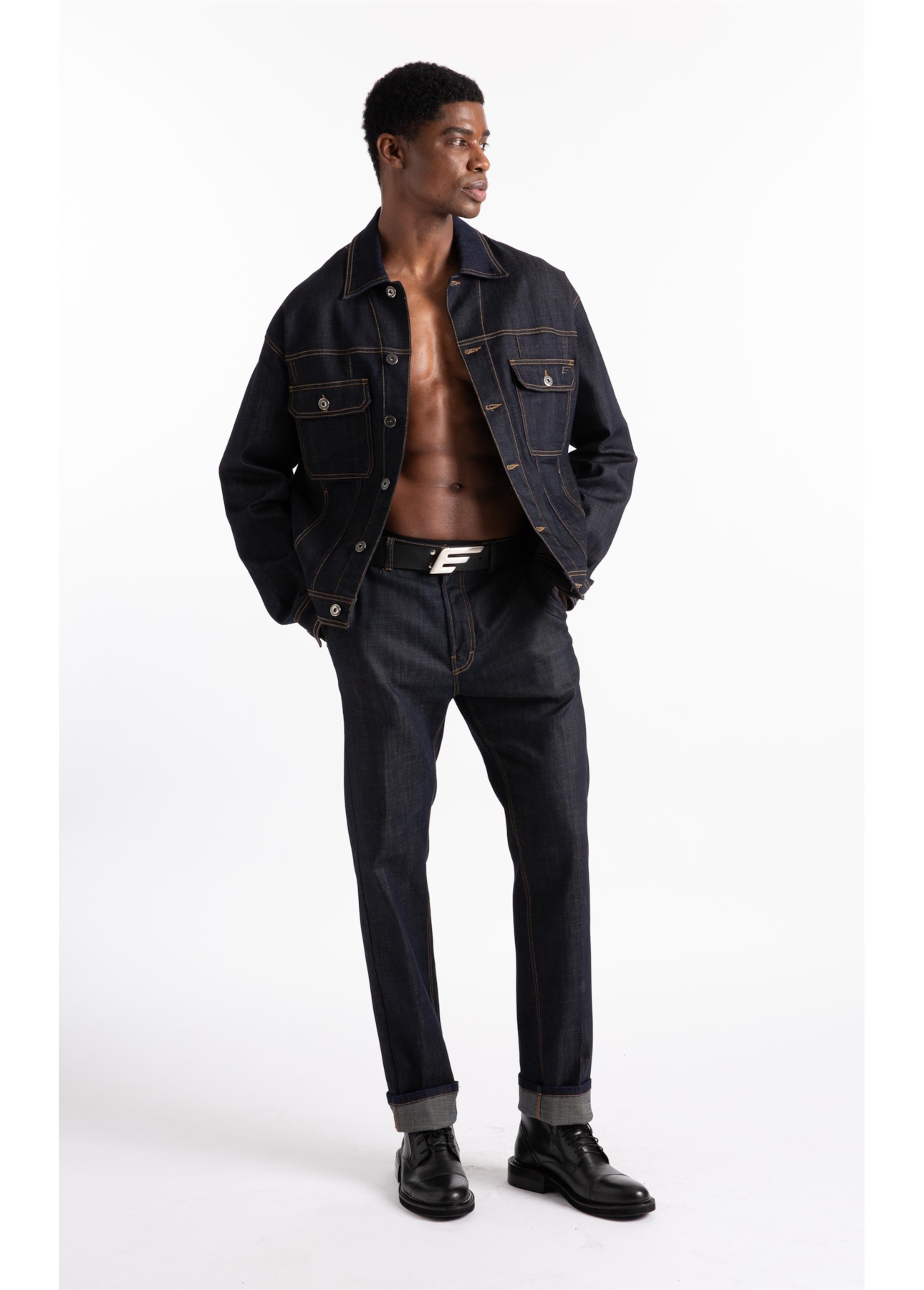 Jaqueta Visco Indigo Elastic Amaciado