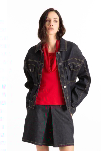 Jaqueta Visco Indigo Elastic Amaciado C/ Resina