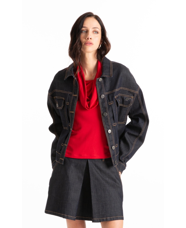 Jaqueta Visco Indigo Elastic Amaciado C/ Resina