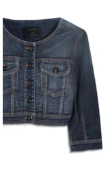 Jaqueta Visco Indigo Elastic Filigrana Lav.Escuro