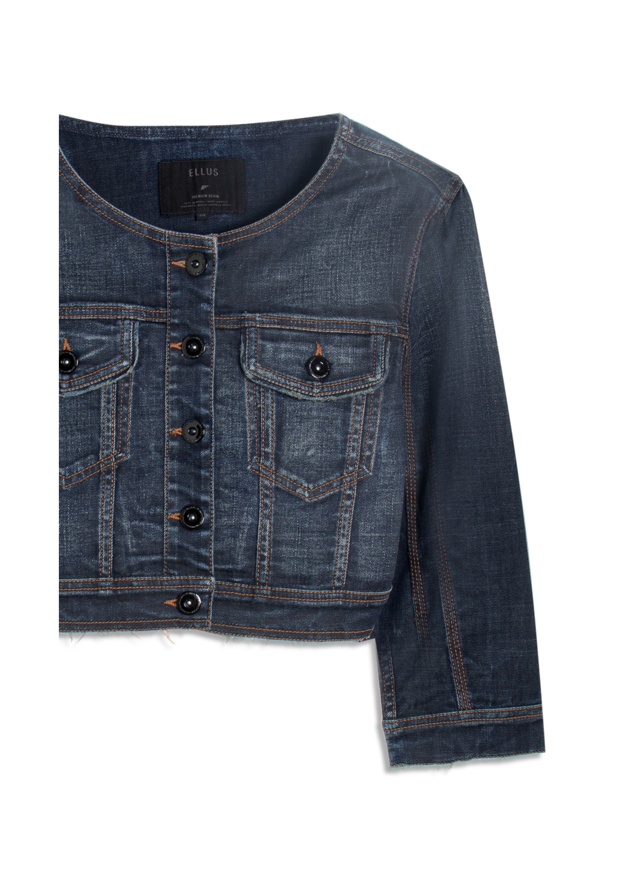 Jaqueta Visco Indigo Elastic Filigrana Lav.Escuro