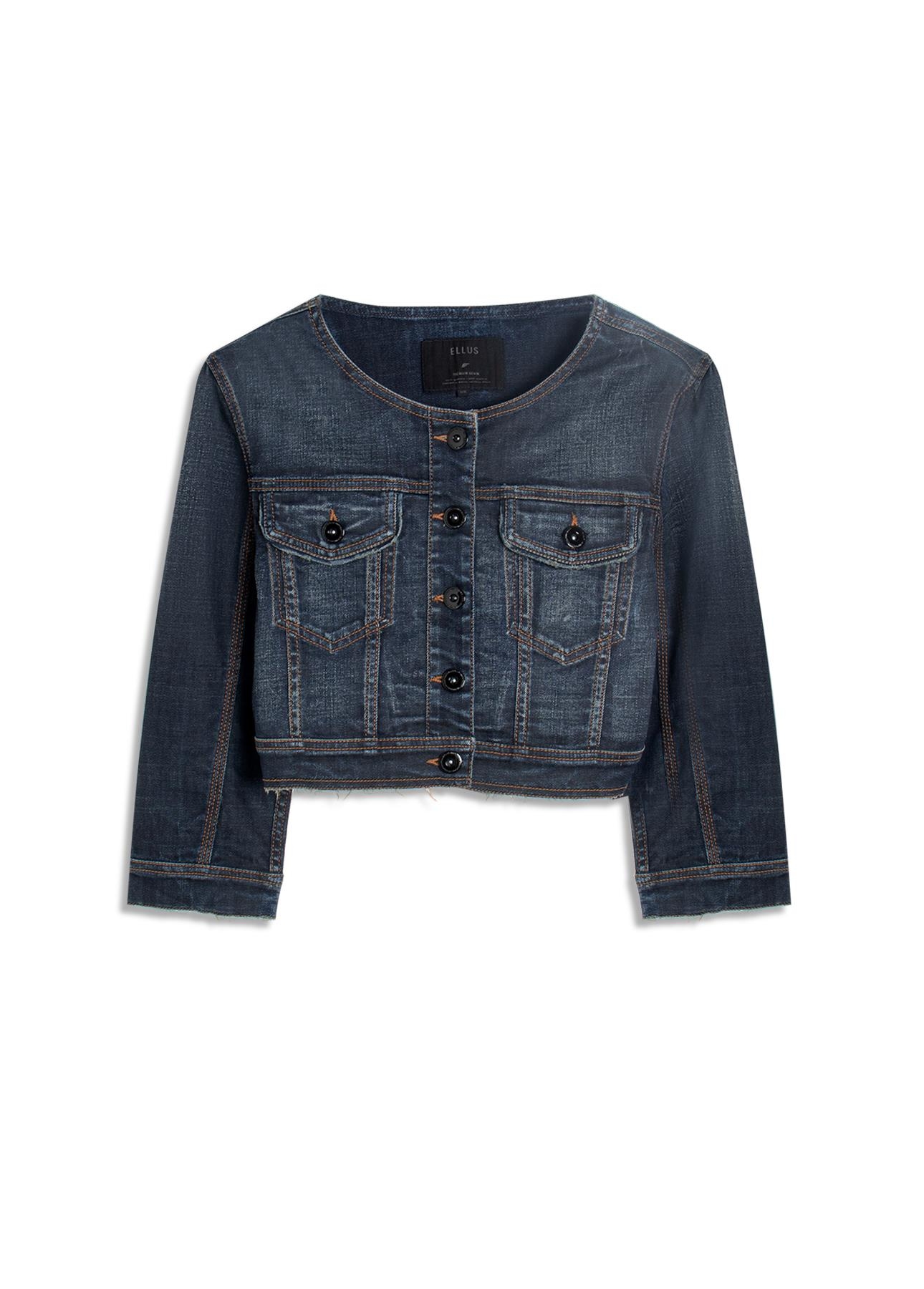 Jaqueta Visco Indigo Elastic Filigrana Lav.Escuro