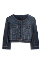 Jaqueta Visco Indigo Elastic Filigrana Lav.Escuro