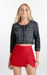 Jaqueta Visco Indigo Elastic Filigrana Lav.Escuro