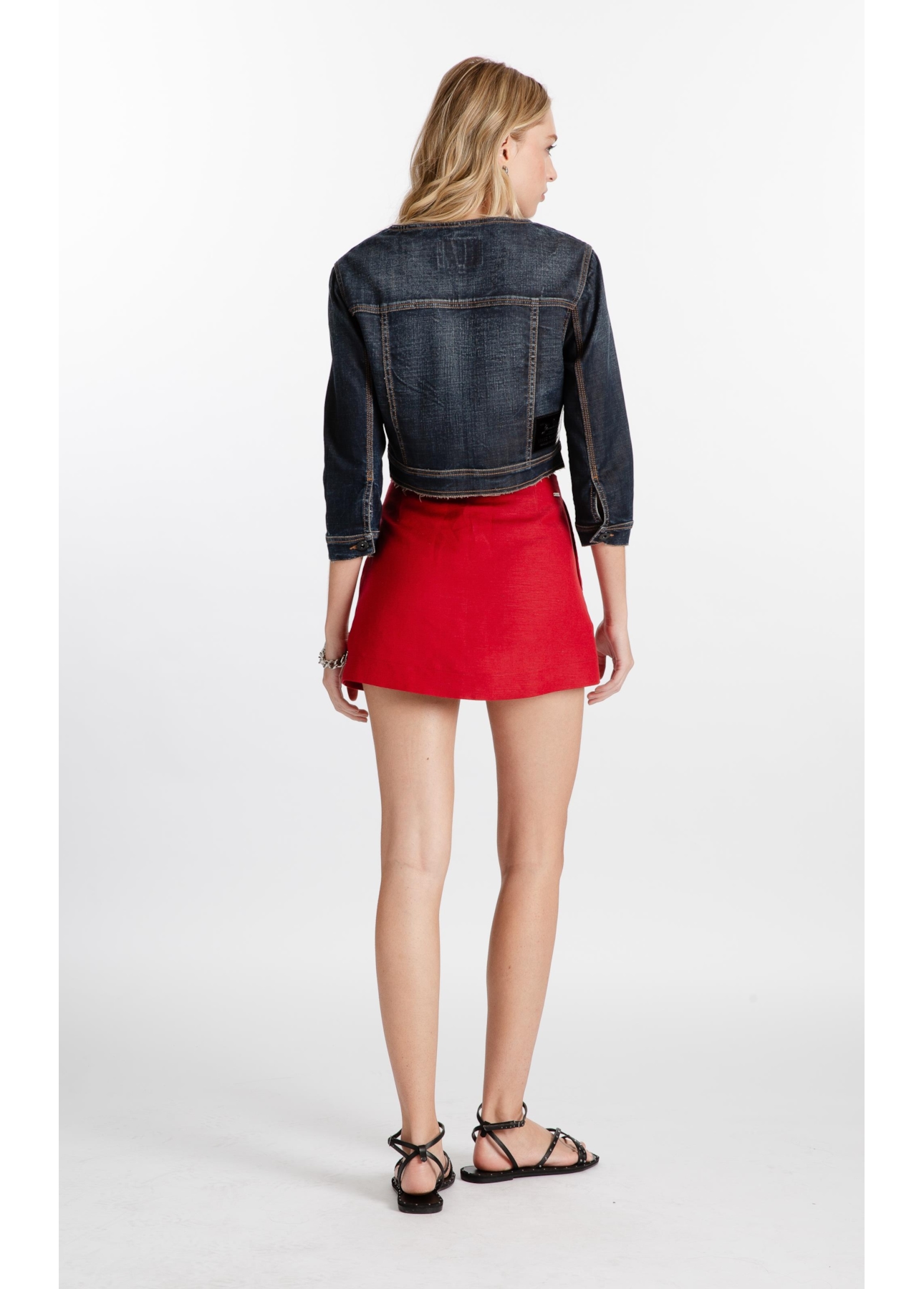 Jaqueta Visco Indigo Elastic Filigrana Lav.Escuro