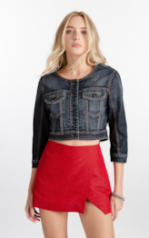 Jaqueta Visco Indigo Elastic Filigrana Lav.Escuro