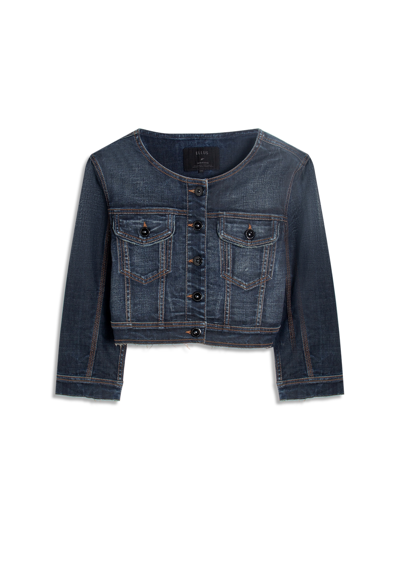 Jaqueta Visco Indigo Elastic Filigrana Lav.Escuro
