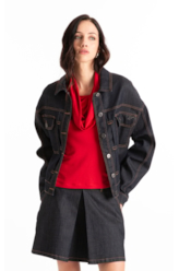 Jaqueta Visco Indigo Elastic Lav.Escuro