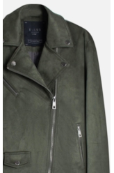 Jaqueta Washed Suede Loose Floresta